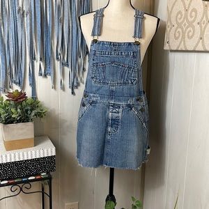 Cherish & Vintage jean overall dress Sz 4 or small